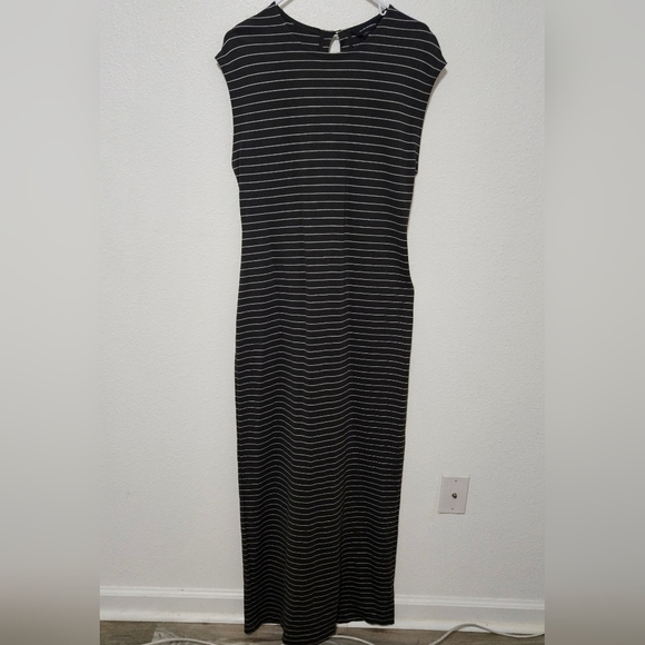 Club Monaco maxi striped dress with slit in back size 12 - Picture 1 of 16